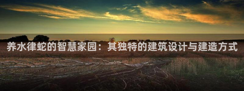 意昂3科技：养水律蛇的智慧家园：其独特的建筑设计与建造方式