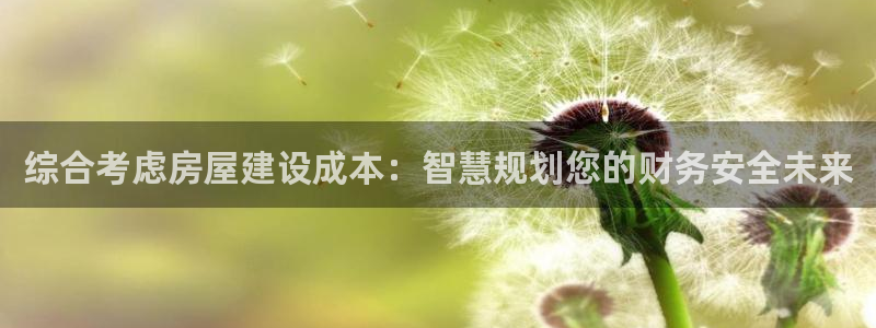意昂3神州：综合考虑房屋建设成本：智慧规划您的财务安全未来