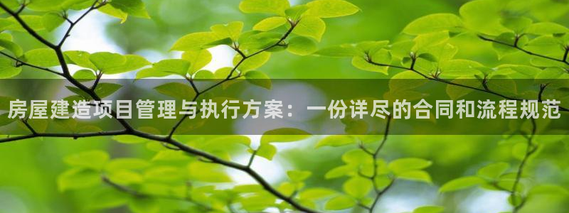意昂体育3招商电话是多少啊：房屋建造项目管理与执行方案：一份详尽的合同和流程规范