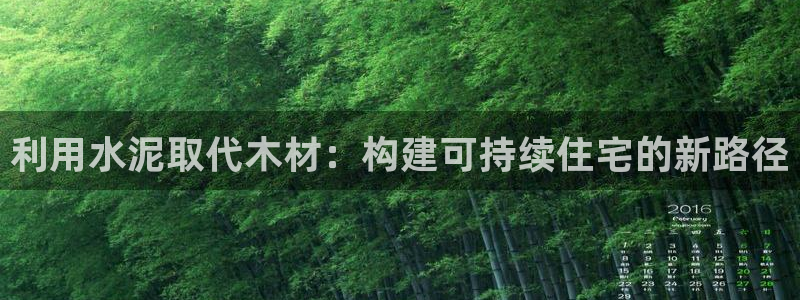 海南意昂体育3：利用水泥取代木材：构建可持续住宅的新路径