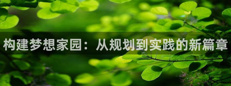 意昂3集团官网首页：构建梦想家园：从规划到实践的新篇章