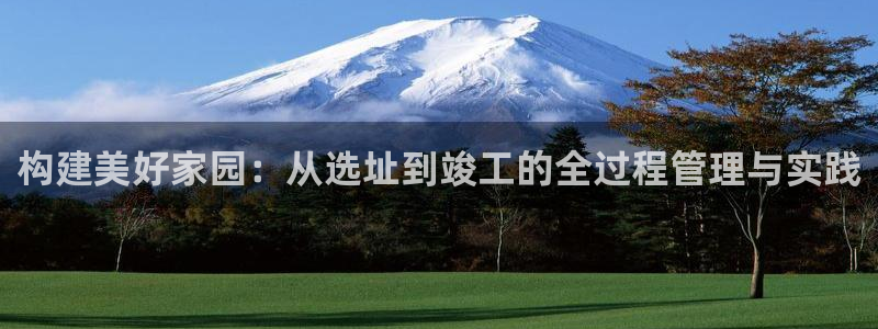 意昂3娱乐：构建美好家园：从选址到竣工的全过程管理与实践