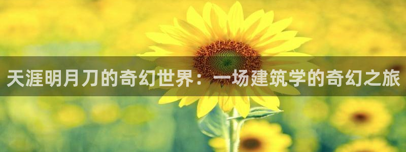 意昂体育3平台假的吗是真的吗：天涯明月刀的奇幻世界：一场建筑学的奇幻之旅