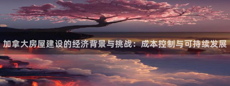 意昂3开户：加拿大房屋建设的经济背景与挑战：成本控制与可持续发展