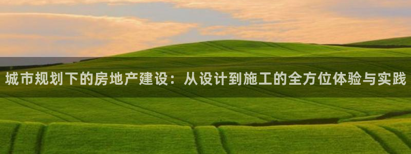 意昂体育3平台是正规平台吗：城市规划下的房地产建设：从设计到施工的全方位体验与实践